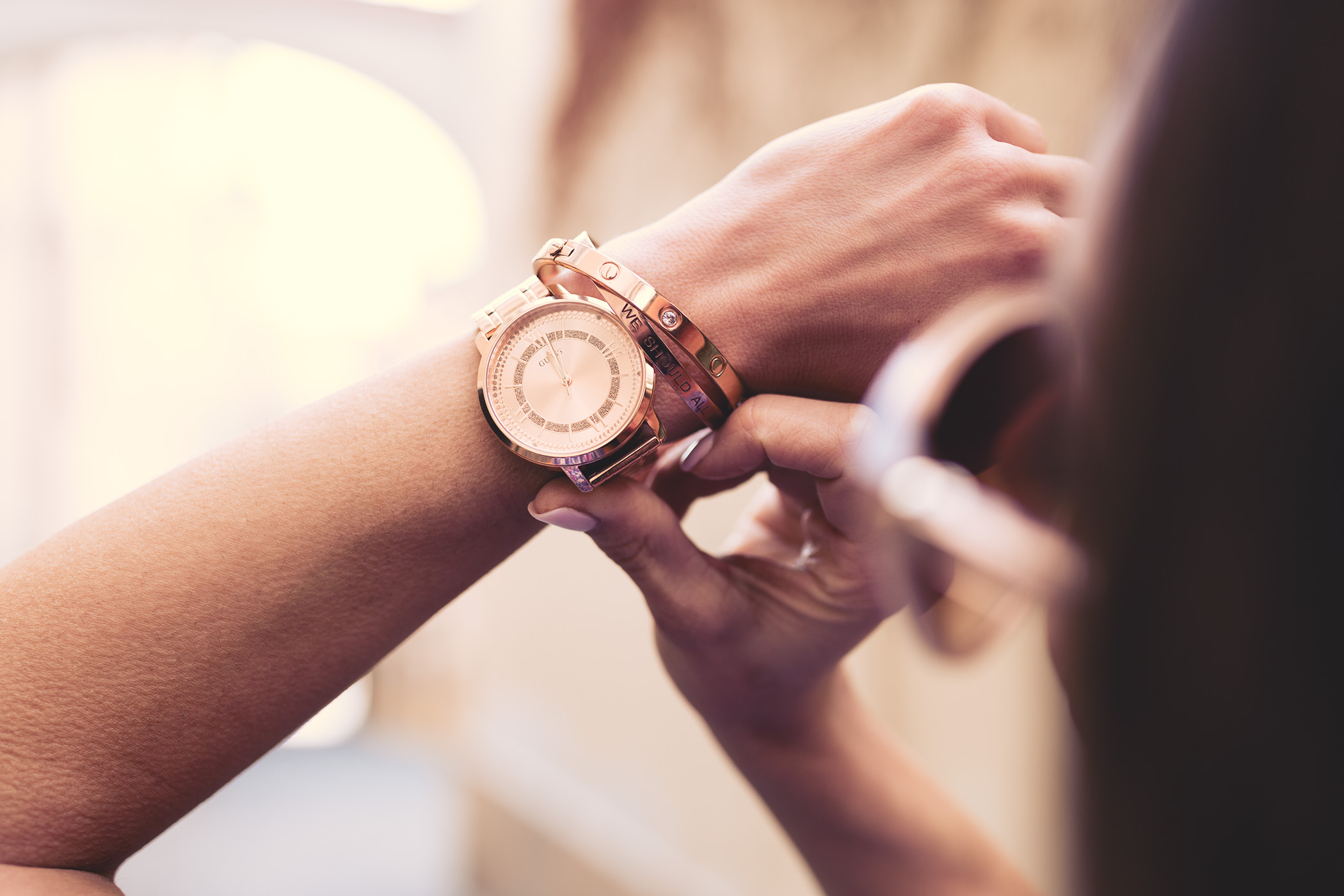 GUESS MONTAUK W0933L3, zegarek Guess różowe złoto