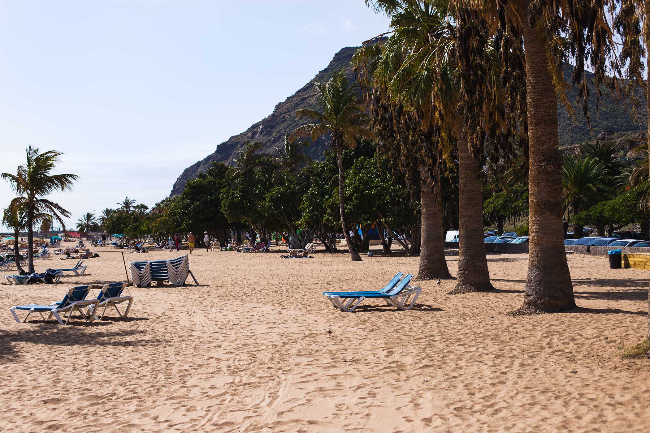 Plamy przy plaży Las Teresitas na Teneryfie