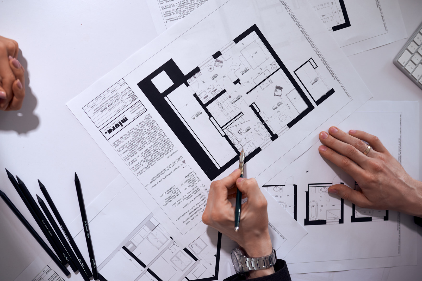 Rzut piętra domu - projekt wykonany przez Miura Studio